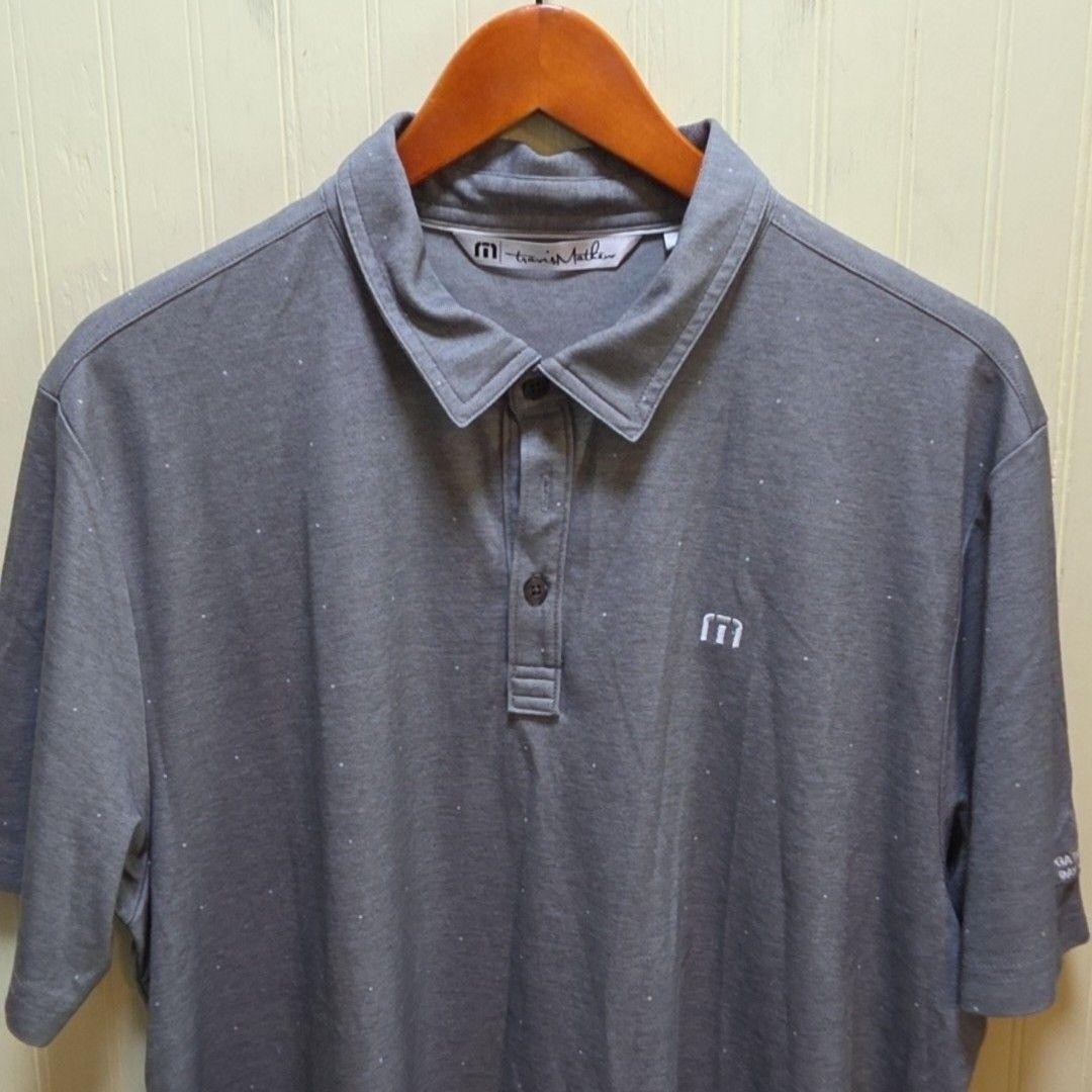 Travismathew Golf Polo Shirt Mens Xl Gray Lpga International Daytona Beach Top